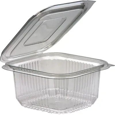 Кутии с прикачен капак правоъгълни 375 мл. 100бр (Е-331-1)