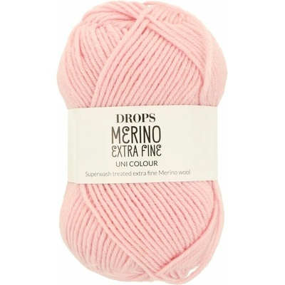 Drops Merino Extra Fine UNI 58 svetlo ružová