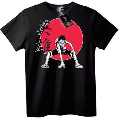 NOONEBRAND Тениска One Piece Луфи Герой - M, Black