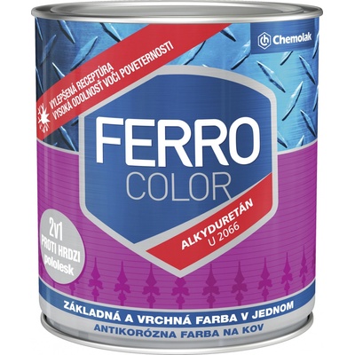 Chemolak Ferro Color U 2066 8440 červenohnědá pololesk, 2,5L