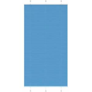 vidaXL Плисирана щора, синя, 105x200 см, ширина на плата 104, 4 см, полиестер (4015212)