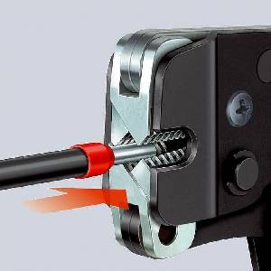 KNIPEX Клещи автоматични за кримпване на кабелни накрайници 0.08-10мм2 квадрат, ръкохватка 190мм, с пружина, Knipex (K975308)