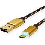 Roline Cable USB2.0 A-Micro B, M/M, 1m, Gold, 11.02. 8319 (11.02.8319)