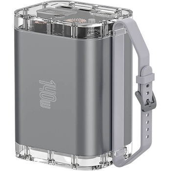 4smarts Външна батерия с 2xUSB-A, 2xUSB-C и технология за бързо зареждане - 4smarts Power Bank Lucid Maxx 60000 mAh 140W (сив) (541080)