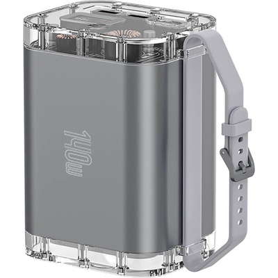 4smarts Външна батерия с 2xUSB-A, 2xUSB-C и технология за бързо зареждане - 4smarts Power Bank Lucid Maxx 60000 mAh 140W (сив) (541080)