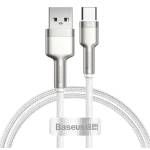 Baseus Кабел Baseus Cafule Metal Series, USB-A - USB-C , 66W, 1m, бял