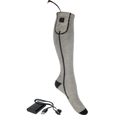 HKM Podkolenky Keep Warm Style s integrovaným vyhříváním grey black – Sleviste.cz