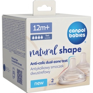 Canpol Биберони за шише Natural Shape, 12м+, 2 бр. H