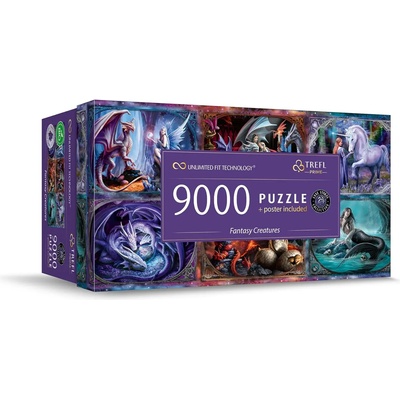 Trefl - Puzzle Stokes: Fantasy Creatures - 9 000 piese