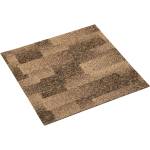 vidaXL Подов килим 20 бр. Кафяво 50 x 50 cm ПП Нисък влас (42046765)