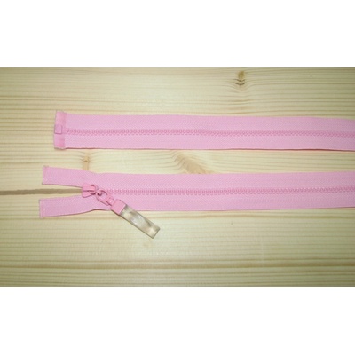Kostenný zips ružová 3mm deliteľný jednosmerný 70cm