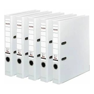 Falken 5x PP-Color plastic folder 5 cm narrow DIN A4 white - 15047942