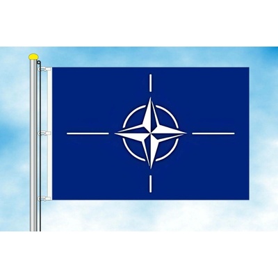 LIBEA, s.r.o. Vlajka NATO Rozměr: 40×60 cm, Uchycení: Karabiny na stožár