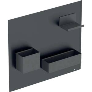 Geberit - Магнитна дъска с отделения, 45x39 см, матово черно/матово лава 500.649. 16.1 (500.649.16.1)