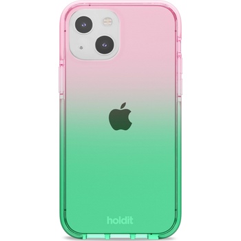 Holdit Калъф Holdit - SeeThru, iPhone 13, Grass green/Bright Pink (7330985154386)