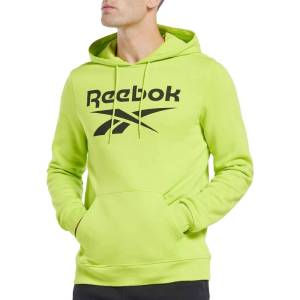 Reebok Identity Big Logo Fleece Hoodie Yellow - magazinko