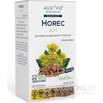 Avropa HOREC žltý bylinné kvapky 50 ml
