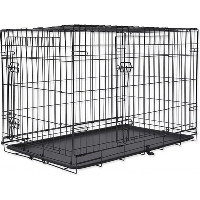 Dog Fantasy Klec skládací 2 dveře černá L 91 x 56 x 63 cm – Zboží Mobilmania