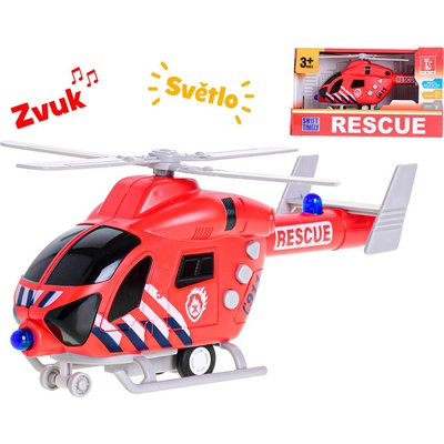 Mikro trading Helikoptéra hasiči 20 cm na setrvačník se světlem a zvukem