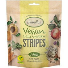 Lukullus Vegan Garden Stripes jablká mrkva a marhule výhodné balenie 3 x 125 g