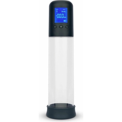 Boners - automatická LCD pumpa na penis priehľadno-čierna
