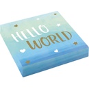 Amscan servítky Hello World modré 33x33cm