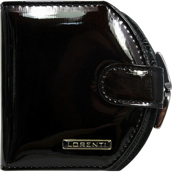 Lorenti Dámská lakovaná italská kožená peněženka malá černá 01 13 SH BLACK