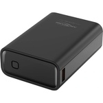ANSMANN Powerbank, 20 000 mAh, мини, 22, 5 W, USB-A, USB-C, поддръжка на Quick Charge 3.0 и Huawei Supercharge, черен (1700-0155)
