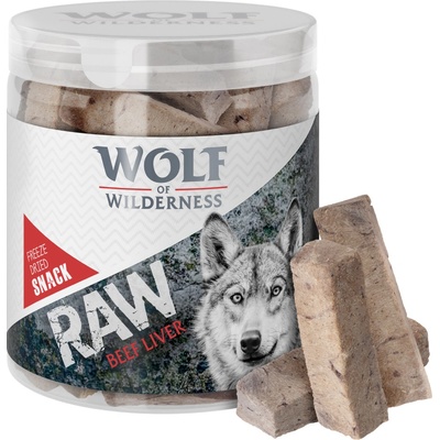 Wolf of Wilderness mrazem sušený prémiový snack High Valley Hovězí játra 90 g
