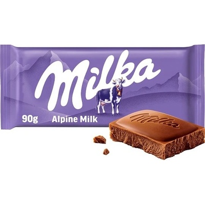 Milka Alpine Milk mliečna čokoláda z alpského mlieka 90 g
