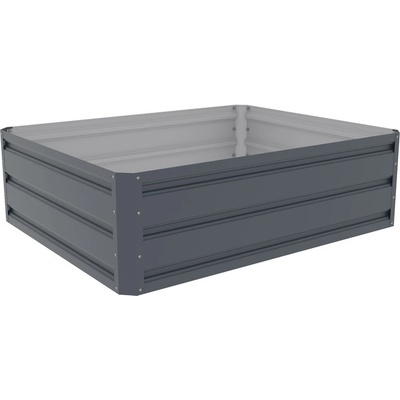 Rojaplast GB-D Vyvýšený záhon plechový 100 x 80 x 30 cm šedý