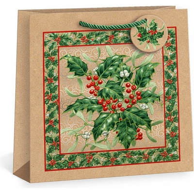 ARGUS Darčeková papierová taška (33 x 33 cm) - Cezmína a červené bobule 08550013