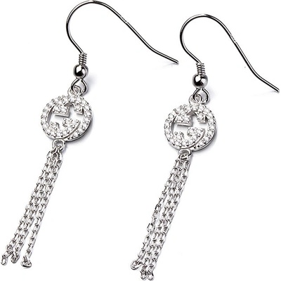 DELIS Дълги сребърни обеци 925, jw709, елегантен дизайн, с родиево покритие (jw709)