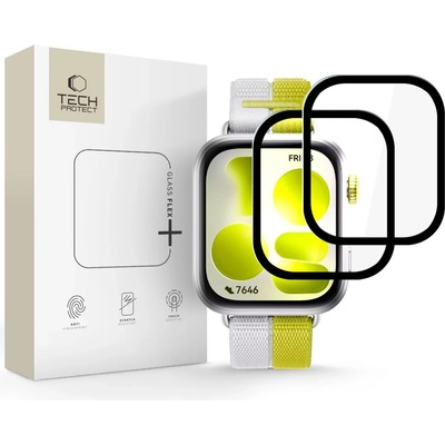 Tech-Protect GLASS FLEX+ пакет от 2 броя калено защитно стъкло за Huawei Watch Fit 5 черно (5906302323333)