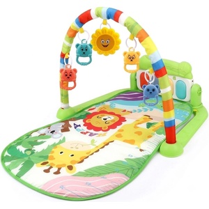 Pepita Интерактивна подложка за игра с пиано и арка за игра, Животни - Зелена (115-17)