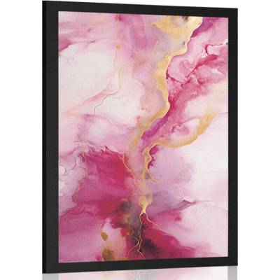 Plakát růžový mramor - 40x60 white