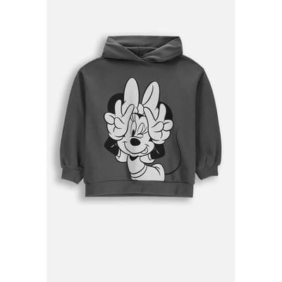 Coccodrillo mikina šedá s kapucí a potiskem s Minnie Mouse