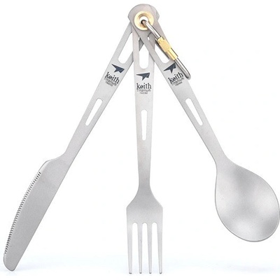 Keith Titanium 3-Piece Titanium Cutlery Set