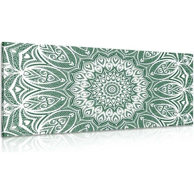 Obraz Mandala harmonie na zeleném pozadí - 120x60