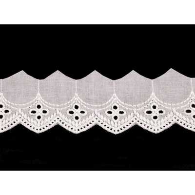 Bavlněná madeira - štykování šíře 45 mm, střední, 2 Off White – Zboží Mobilmania