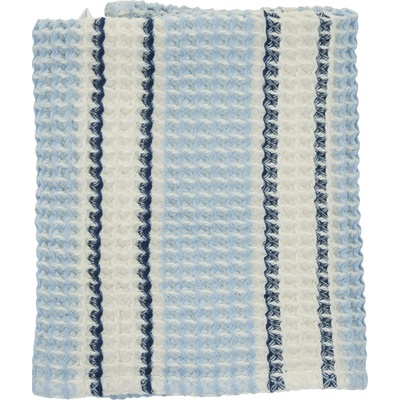 Madam Stoltz vaflový ručník blue off white 50 x 80 cm