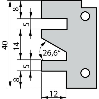 IGM Profilový nůž pro 641 - profil C, 40x26x2mm