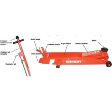 Cromwell Zvedáky pojízdné hydraulické Heavy Duty 10 t