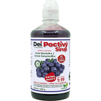 DeiSirup Poctivý Sirup borůvka 485 ml