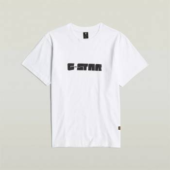 Image 1 of G Star Тениска G Star Script T Shirt - White
