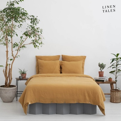 Linen Tales Двойно спално бельо от конопени влакна в цвят горчица 200x220 cm - Linen Tales (LT-DCSH-200x220/50x70-AM)