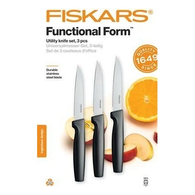 FISKARS Set univerzálnych nožov, 11 cm, Functional Form , čierna