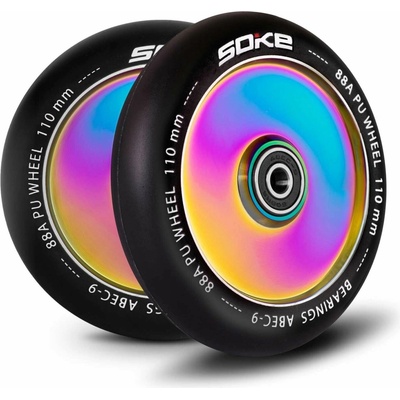 Soke 1668 Kolečka na koloběžku 110 mm plná Rainbow 2 ks – Zbozi.Blesk.cz