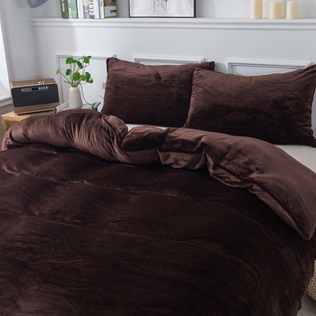 Xpose obliečky mikroplyš JORGA tmavo hnedé 200x240 70x90