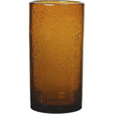 ferm LIVING Sklenice na vodu z recyklovaného skla Oli Amber oranžová barva sklo 220 ml